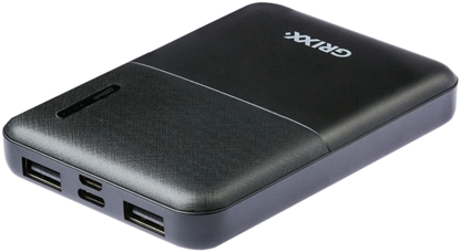 Attēls no Grixx Powerbank 5000mAh Micro USB & USB-C Black