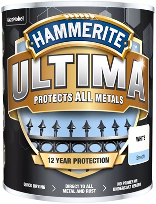Изображение Hammerite Ultima Metalmaling - Biay - RAL 9016 - 750 ml.