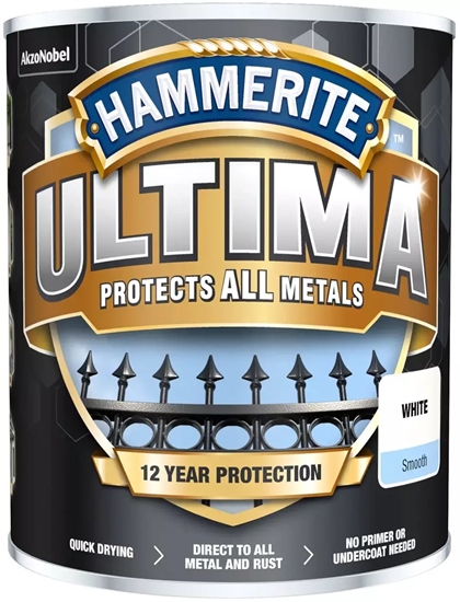 Изображение Hammerite Ultima Metalmaling - Biay - RAL 9016 - 750 ml.