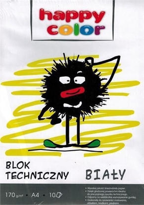 Picture of Happy Color Blok techniczny A4 10k biay 170g