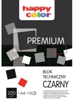 Picture of Happy Color Blok techniczny A4 10k czarny