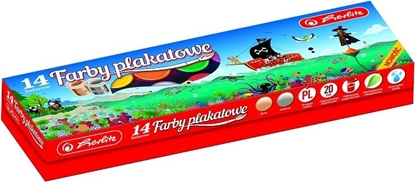 Изображение Herlitz Farby plakatowe szkolne 14kol 20ml premium zota/srebrna - 0009567207