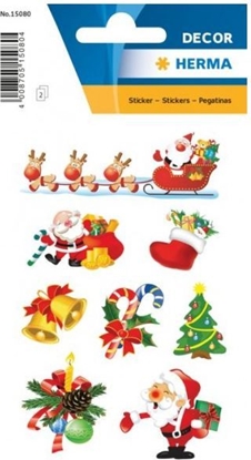 Picture of Herma wiÄteczne naklejki "Mikoaj". 3 arkusze po 10 naklejek 15080.