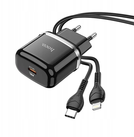Изображение Hoco N24 Mobile phone charger Type-C QC3.0 20W + Lightning cable 1m
