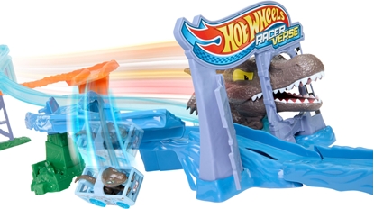 Изображение Hot Wheels RacerVerse Jurassic World Morski dinopocig Tor wycigowy JFP32
