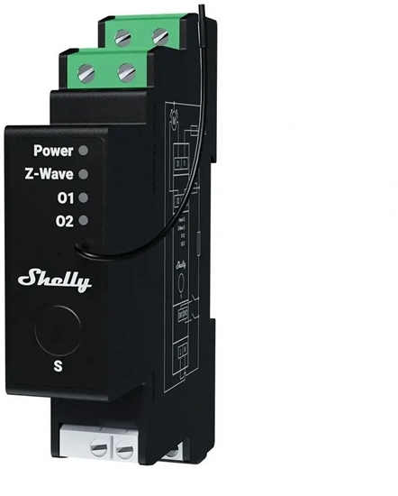 Picture of Inteligentny sterownik na szyn DIN Z-Wave Shelly Wave Pro Shutter LR