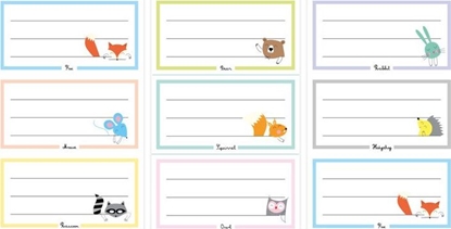 Attēls no Interdruk Naklejki na zeszyty B&B Pastel 9 naklejek