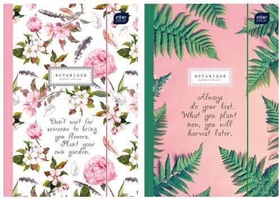 Изображение Interdruk Teczka z gumk A4+ LUX UV Botanique (10szt)