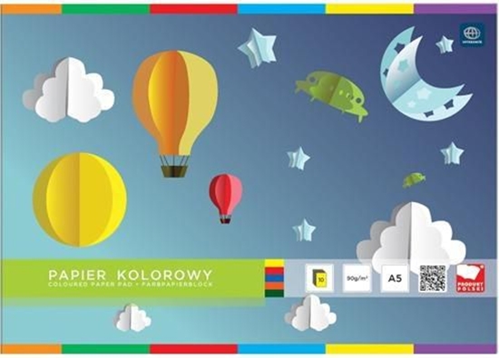 Picture of Interdruk Zeszyt papierów kolorowych A5/10K (156707)