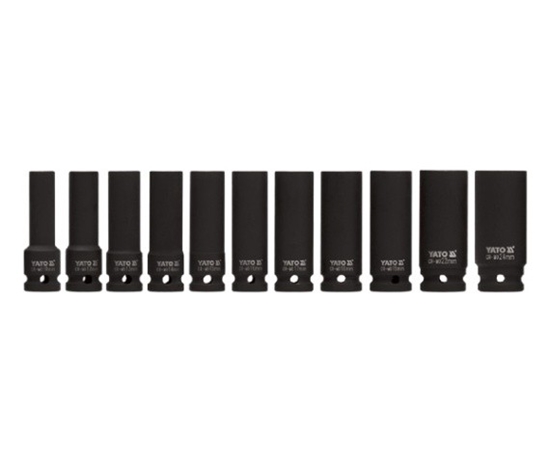 Picture of Yato Zestaw nasadek udarowych 6-ktnych 1/2" 10-24mm dugich 11szt. (YT-1054)