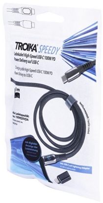 Picture of Kabel USB Troika Kabel adujcy Speedy, 1m, adapter USC-C na lightning, czarny