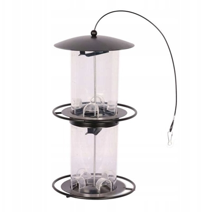 Изображение Karmnik dla ptaków, metalowy, wiszcy 18x18x35,5 cm