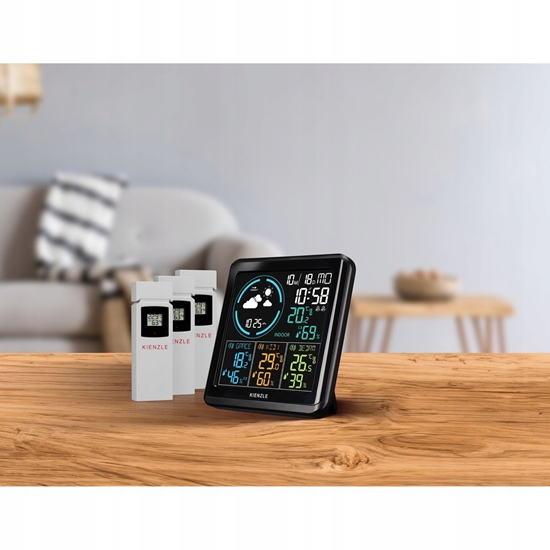 Изображение Stacja pogodowa KIENZLE Home Weather Station w. 3 Radio-Controlled Sensors