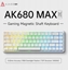 Picture of Klawiatura gamingowa mechaniczna AK680 MAX Magnetic Switch-ABS White Keycaps-RGB -Aluminum Positioning Plate-Wired Version