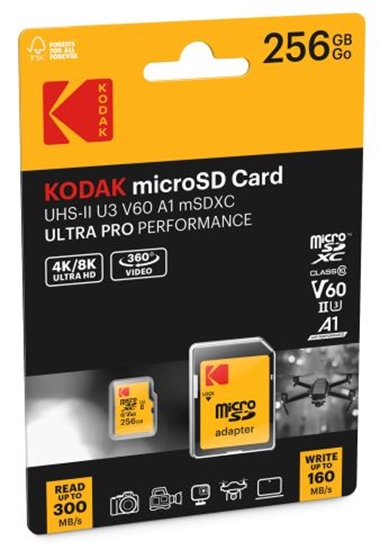Изображение Kodak MicroSDXC 256GB UHS-II U3 A1 V60 Ultra Pro