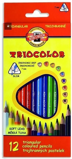 Picture of Koh I Noor Kredki Triocolor 7mm 12 kolorów