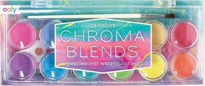 Attēls no Kolorowe Baloniki Farby akwarelowe perowe 12 farb + pdzelek