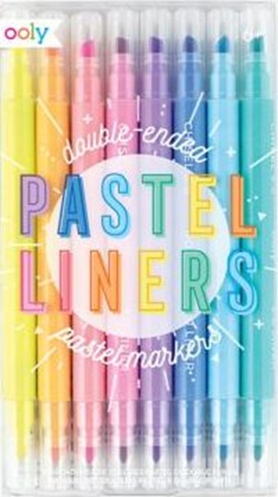 Picture of Kolorowe Baloniki Zakrelacze pastelowe 8 dwustronnych flamastrów