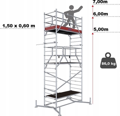Picture of Krause RUSZTOWANIE ROBOCZE ALUMINIOWE 1,50m x 0,60m KOMPLETNE RUSZTOWANIE CLIMTEC KRAUSE