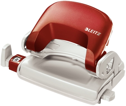 Picture of Leitz Hole Punch 5058 NeXXt, 2-hole 10 sheets, 10 sheets, Red, Metal, 1 mm, 5.5 mm, 160 g