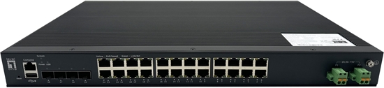Изображение Level One LevelOne IXP-2871 tīkla pārslēgs Vadīts L2+ Gigabit Ethernet (10/100/1000) Power over Ethernet (PoE) Melns