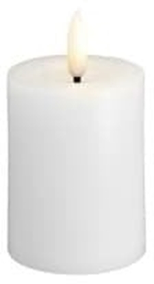 Picture of Lumarko Moods & More MM LED pillar candle, Jedwab, Roztopiony, Klasyczna biaa, 49x75 mm