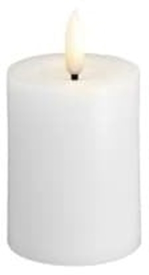 Picture of Lumarko Moods & More MM LED pillar candle, Jedwab, Roztopiony, Klasyczna biaa, 49x75 mm