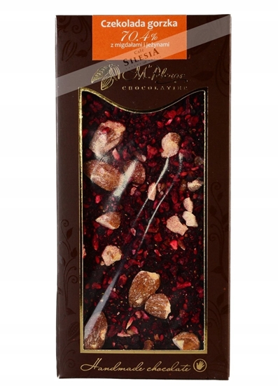 Picture of M.Pelczar Chocolatier Gorzka czekolada z migdaami i jeyn 85g