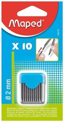 Picture of Maped Wkady do cyrkli - grafit 2 mm 10 sztuk MAPED - 205686