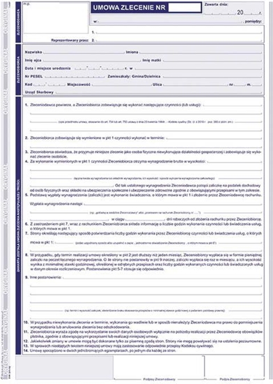 Picture of Michalczyk & Prokop D UMOWA-ZLECENIE A4 2SK. 511-1U DRUK - 511-1U