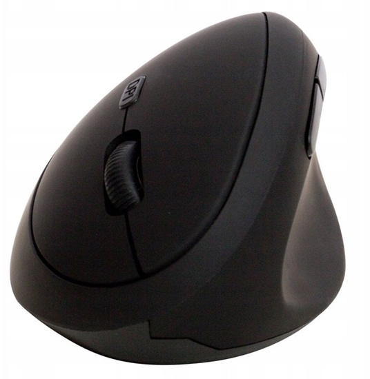 Picture of Myszka ergonomiczna bezprzewodowa pionowa Q-CONNECT, 6-przyciskowa, na baterie, dla praworcznych, czarna