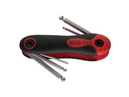 Изображение Modeco Zestaw kluczy imbusowych hex wielofunkcyjne 2-6mm z kulk 6szt. (MN-54-132)