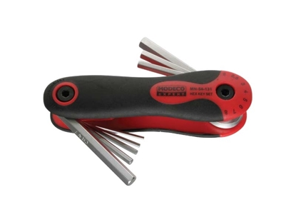 Изображение Modeco Zestaw kluczy imbusowych hex wielofunkcyjne 2-8mm 8szt. (MN-54-131)