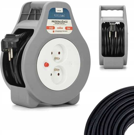 Изображение Montis Przeduacz bbnowy z bezpiecznikiem termicznym 2-gniazdowy 10m MT189-10