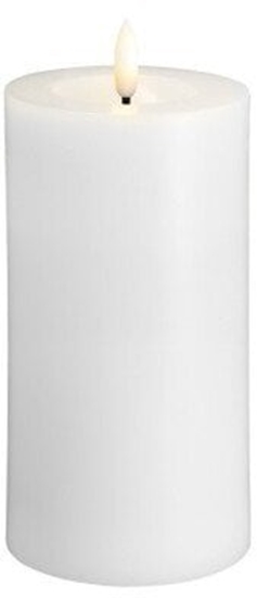 Picture of Moods & More MM LED pillar candle, Silk, Melted, Classic white, 74x150 mm