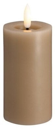 Изображение Moods & More MM LED pillar candle, Silk, Melted, Sand, 49x100 mm