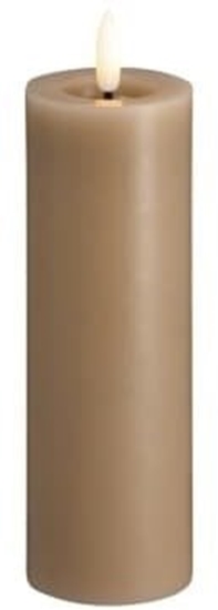 Picture of Moods & More MM LED pillar candle, Silk, Melted, Sand, 49x150 mm