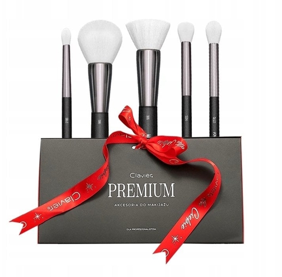 Picture of MTuning CLAVIER_SET Premium akcesoria do makijau dla profesjonalistów 219C pdzel do nakadania cieni + 277C pdzel do podkrelania linii zaamania powieki + 142C pdzel do korektora + 90C pdzel do pudru + 50C pdzel do podkadu