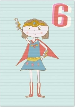 Изображение Museums & Galleries Karnet B6 z kopert Urodziny 6 dziewczynka