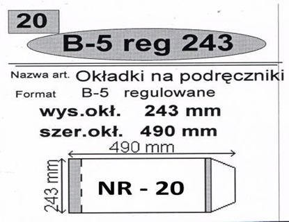 Изображение Narnia Okadka na podr B5 regulowana nr 20 (50szt) (247067)