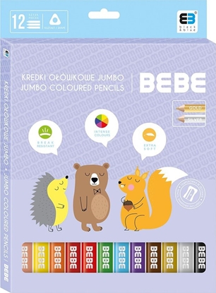 Picture of Noster Kredki trójktne Jumbo 12 kolorów BB Pastel NOSTER