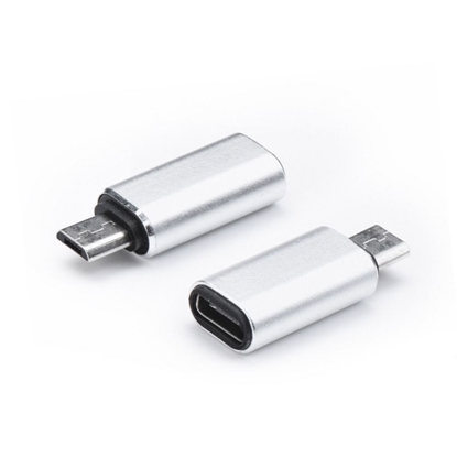 Picture of OEM Adapter Typ C (female) to Micro USB (male) silver