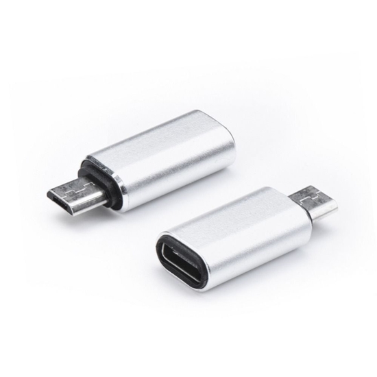 Picture of OEM Adapter Typ C (female) to Micro USB (male) silver