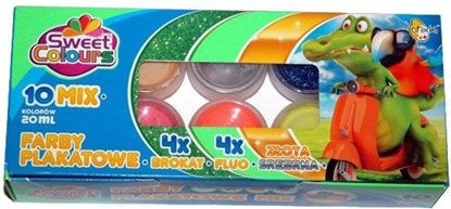 Picture of Otocki Farby plakatowe 10 kolorów 20 ml mix kolorów (OTOC0046)