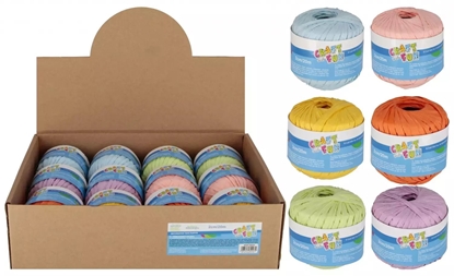 Attēls no OZDOBA DEK RAFIA 20M MIX SZPUL PASTE 12/14