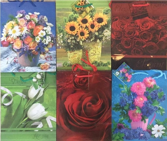 Picture of Panorama Torebka prezentowa ozdobna laminowana PL-2 kwiaty mix