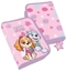 Picture of Paw Patrol Girls Filled single decker pencil case, 300D polyester with glitter printed stars,  20 x 12.8 x 3 cm. Contents: 8 triangular sharpened colour pencils, 1 triangular sharpened pencil, pencil sharpener, 15 cm ruler, 1 big eraser 13 x 4.5 x 1 cm. P