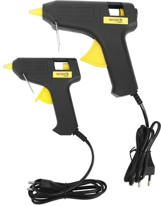 Attēls no Pistolet do kleju Work-it WORK It® zestaw pistoletów do kleju 10 W og 50 W z 2×10 wkadami klejowymi
