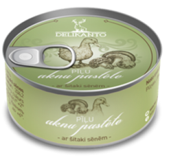 Изображение Pīļu aknu pastēte LĀČI, ar šitaki sēnēm 100g