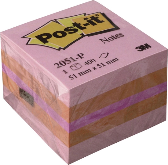 Изображение Post-it Bloczek samoprzylepny 51x51/400K róowy (FT510091737)